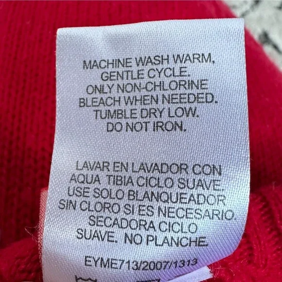 Disney Minnie Mouse Sweater Kids 18M Red White Festive Holiday Sequin Knit Top - Picture 11 of 11